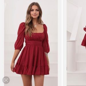 NWOT Lucy in the Sky Ruffle Hem mini dress